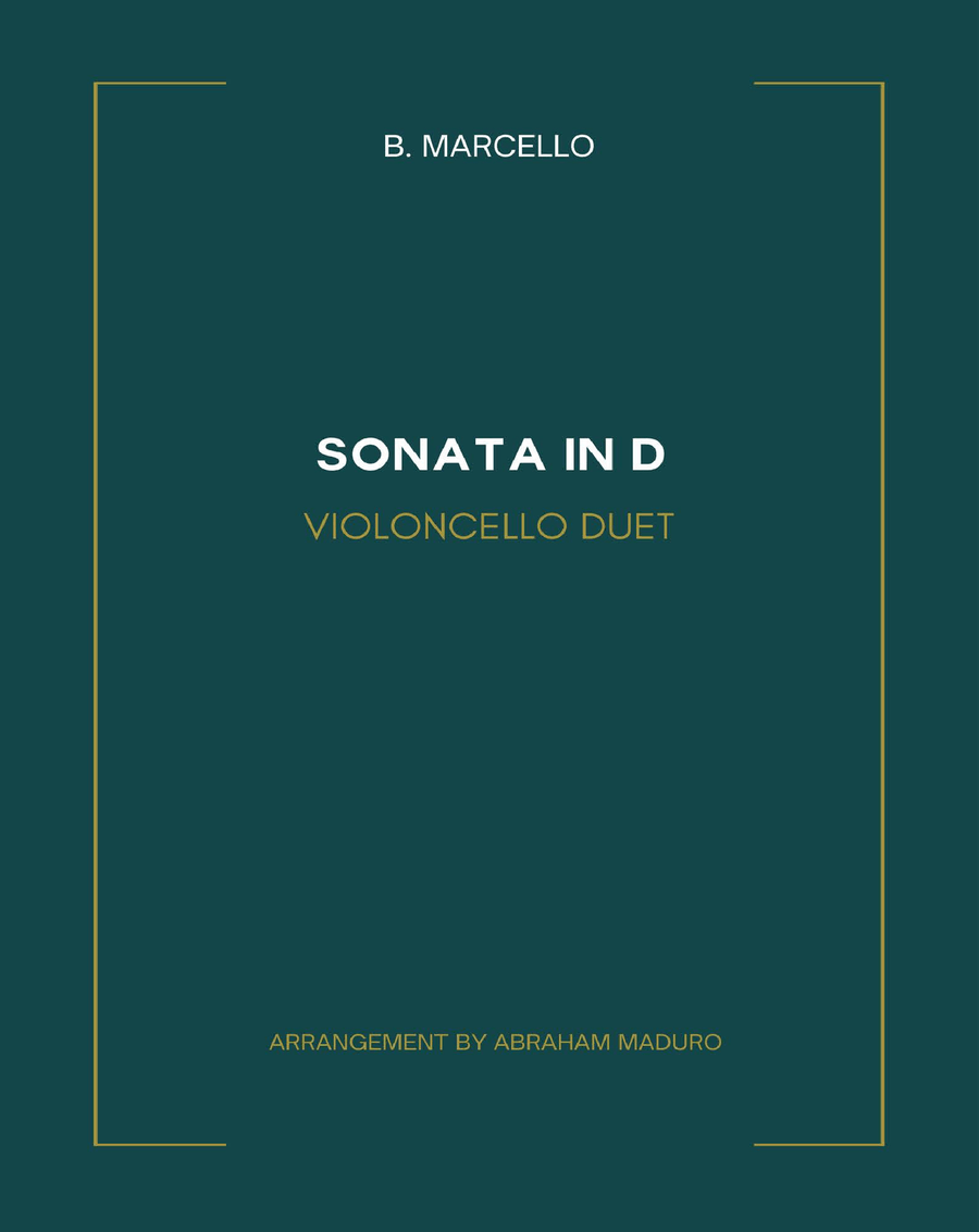Two Movements from Marcello`s Sonata Nº1 Cello Duet - Score and Parts String Duet scores gallery preview page 1