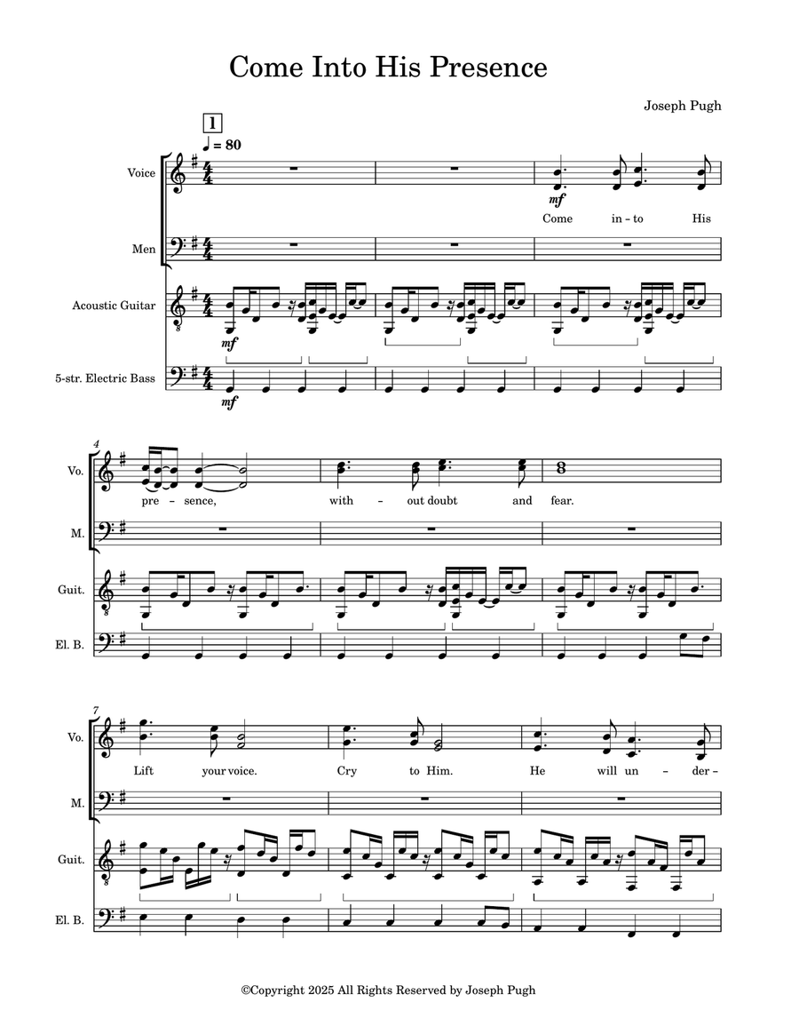 Come Into His Presence Come Into His Presence 4-Part scores gallery preview page 1