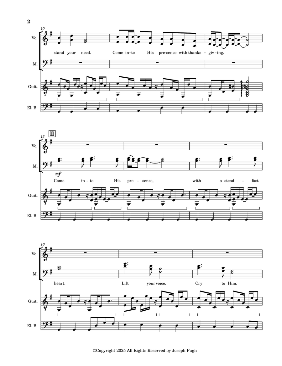 Come Into His Presence Come Into His Presence 4-Part scores gallery preview page 2