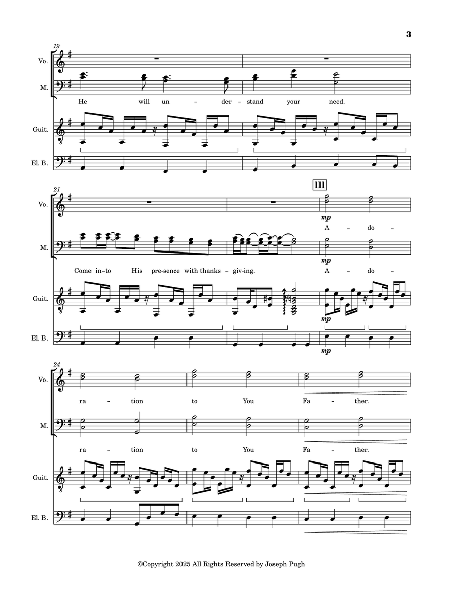 Come Into His Presence Come Into His Presence 4-Part scores gallery preview page 3