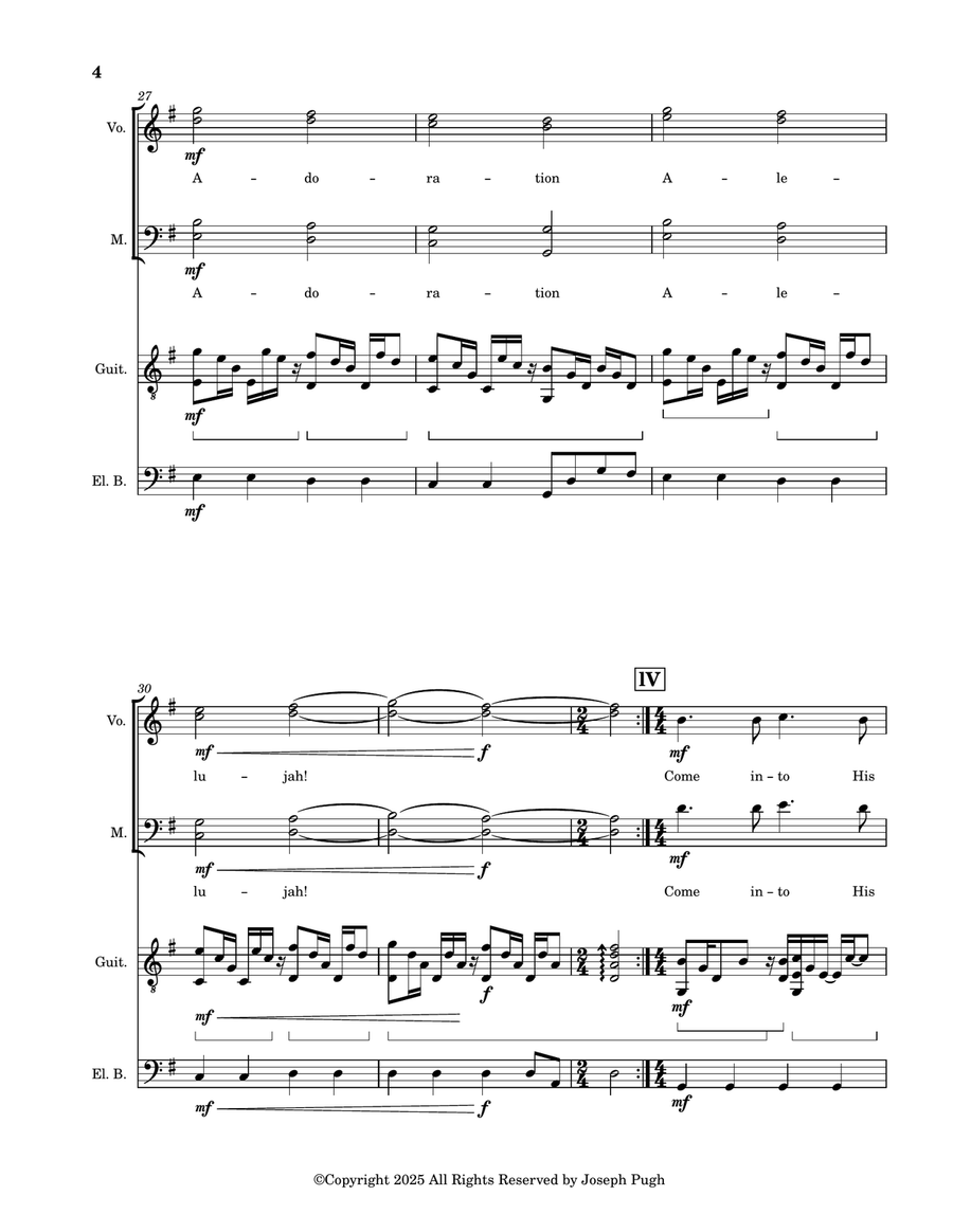 Come Into His Presence Come Into His Presence 4-Part scores gallery preview page 4