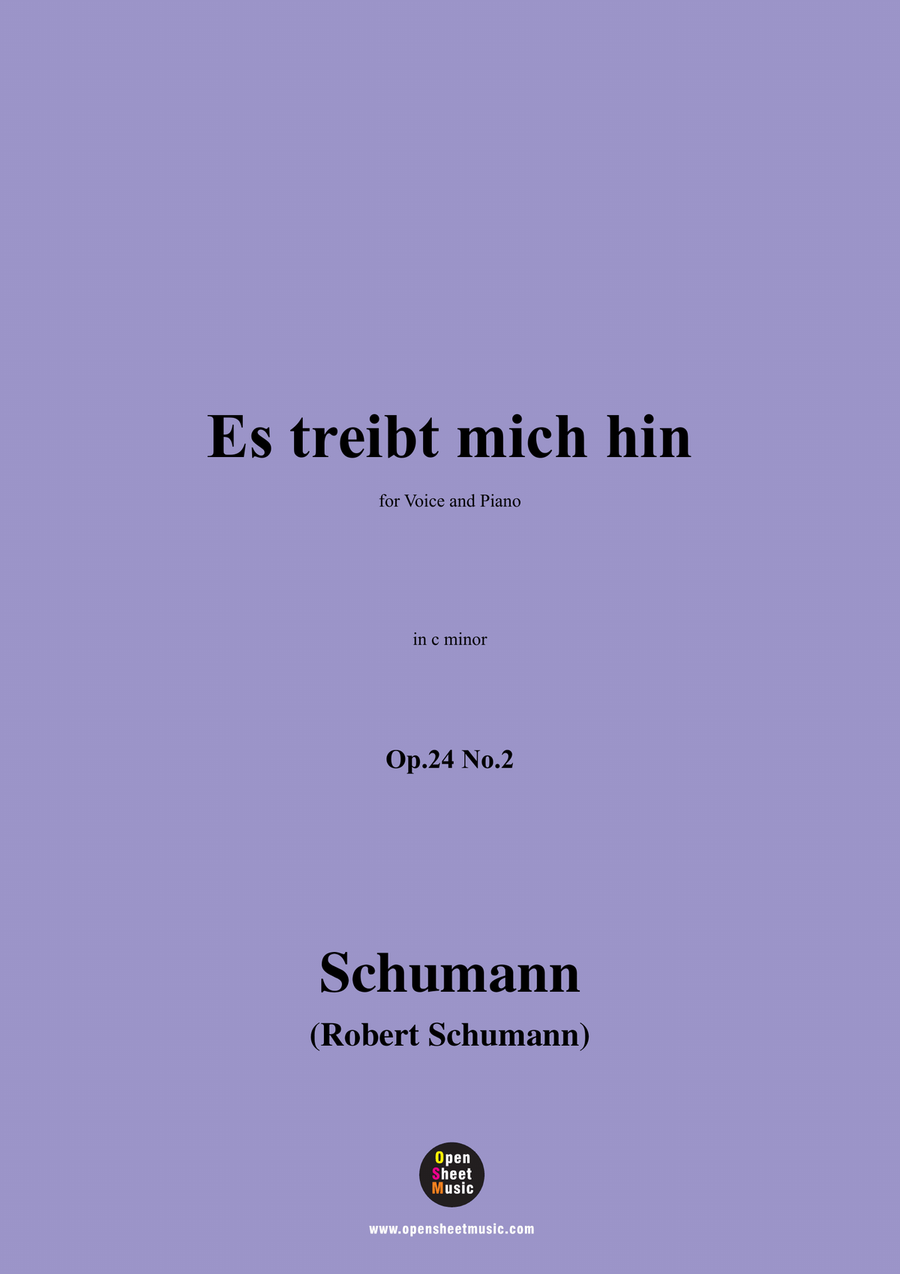 R. Schumann-Es treibt mich hin,in c minor Piano, Vocal scores gallery preview page 1