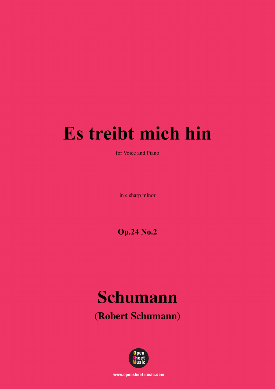 R. Schumann-Es treibt mich hin,in c sharp minor Piano, Vocal scores gallery preview page 1