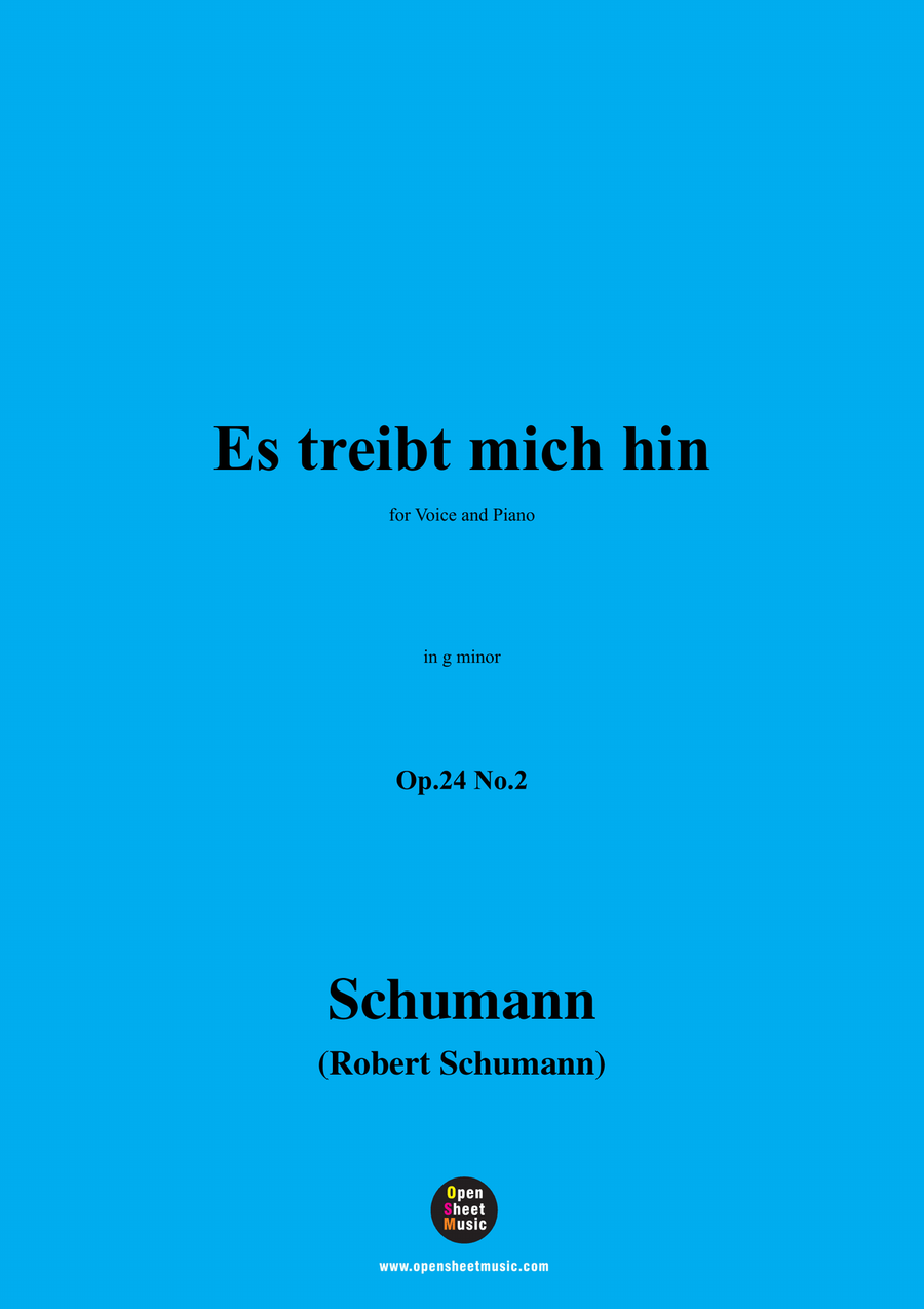 R. Schumann-Es treibt mich hin,in g minor Piano, Vocal scores gallery preview page 1