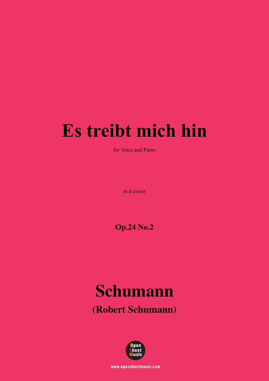 R. Schumann-Es treibt mich hin,in d minor Piano, Vocal scores gallery preview page 1