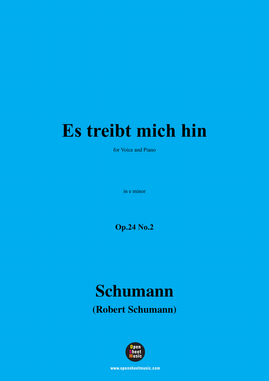 R. Schumann-Es treibt mich hin,in e minor Piano, Vocal scores gallery preview page 1