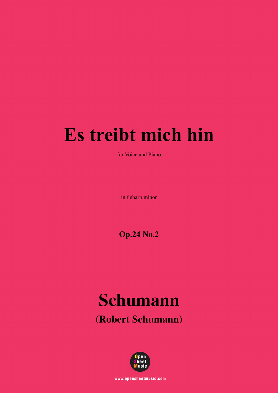R. Schumann-Es treibt mich hin,in f sharp minor Piano, Vocal scores gallery preview page 1