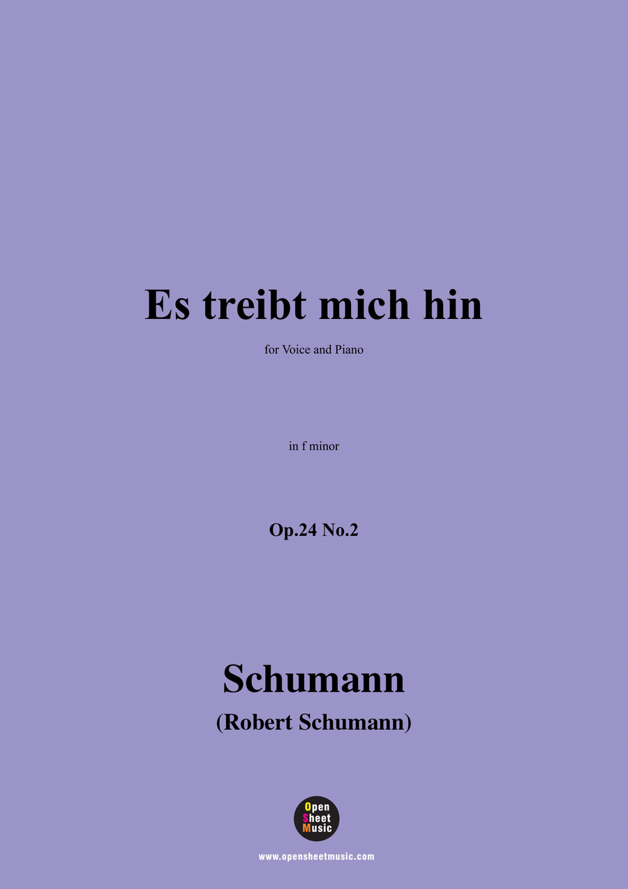 R. Schumann-Es treibt mich hin,in f minor Piano, Vocal scores gallery preview page 1