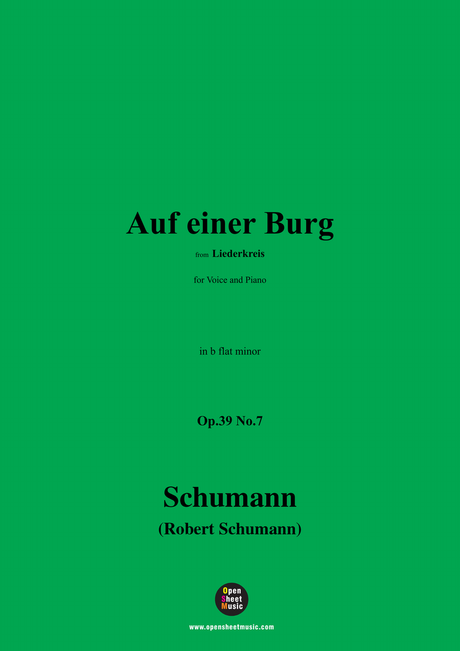 R. Schumann-Auf einer Burg,in b flat minor Piano, Vocal scores gallery preview page 1