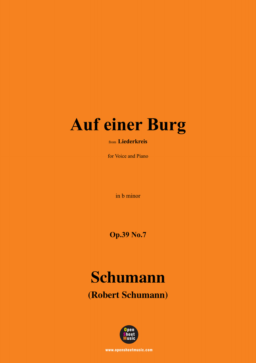 R. Schumann-Auf einer Burg,in b minor Piano, Vocal scores gallery preview page 1