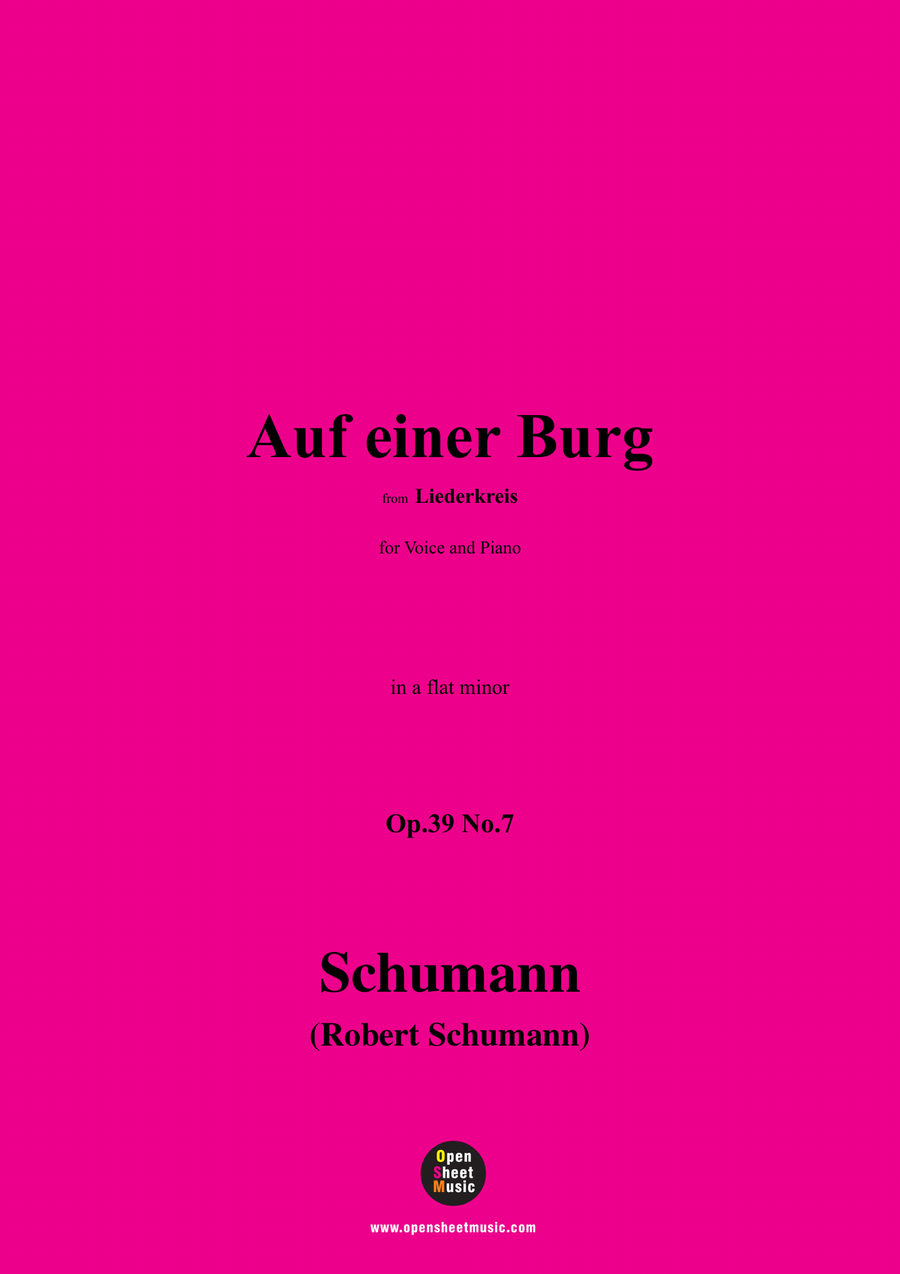 R. Schumann-Auf einer Burg,in a flat minor Piano, Vocal scores gallery preview page 1