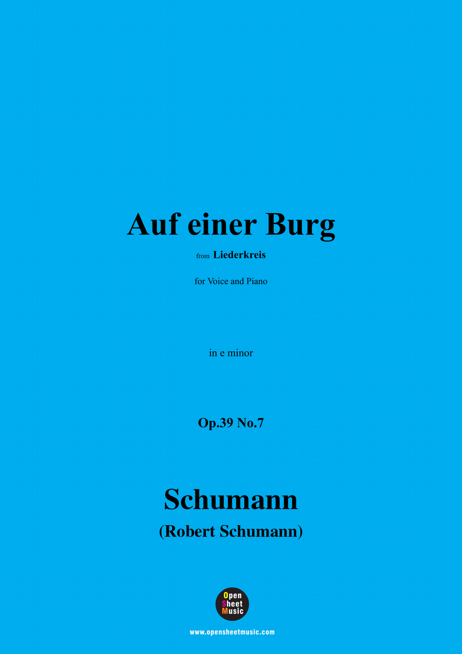 R. Schumann-Auf einer Burg,in e minor Piano, Vocal scores gallery preview page 1
