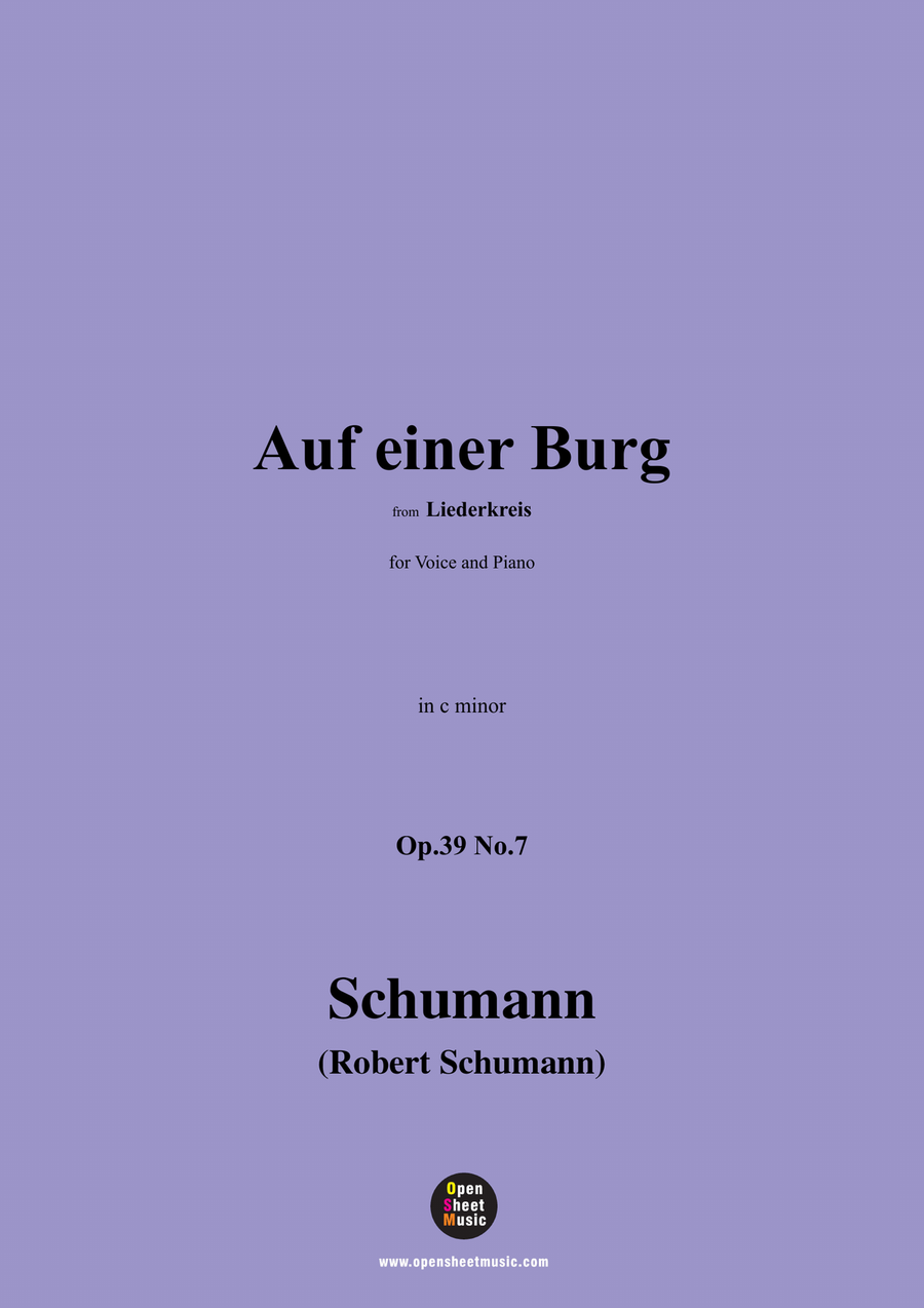 R. Schumann-Auf einer Burg,in c minor Piano, Vocal scores gallery preview page 1