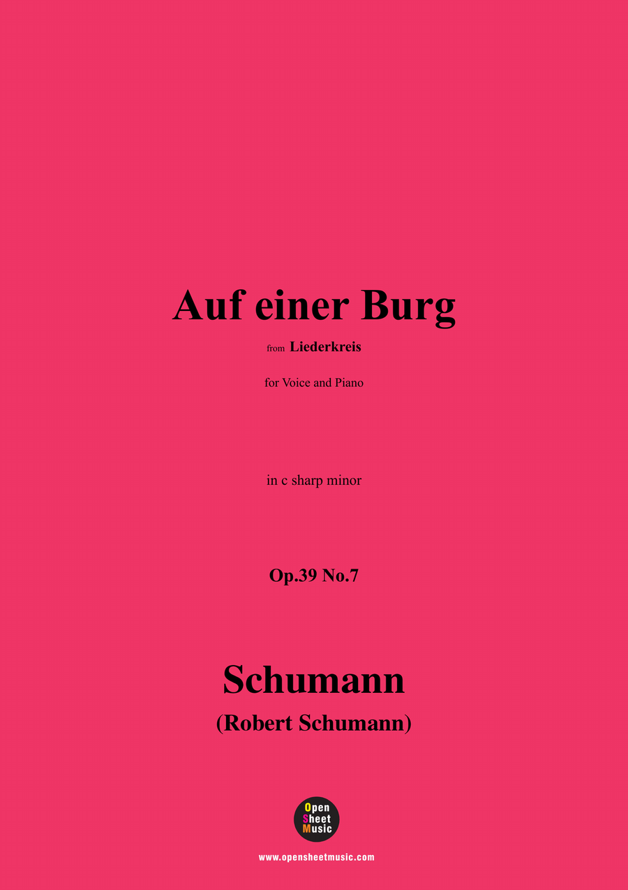 R. Schumann-Auf einer Burg,in c sharp minor Piano, Vocal scores gallery preview page 1
