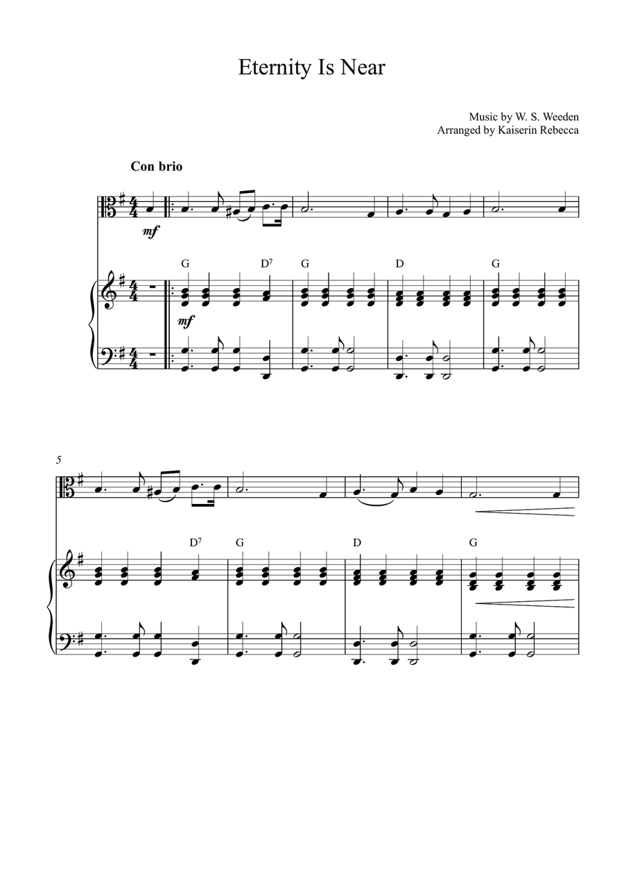 Eternity Is Near Eternity Is Near Viola scores gallery preview page 1