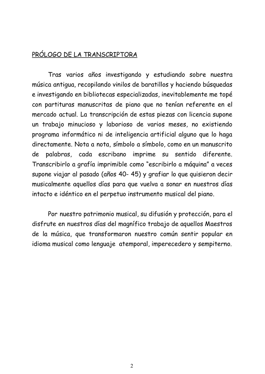 TESOROS DE PARTITURAS MANUSCRITAS DE FLAMENCO AL PIANO Flamenco Guitar scores gallery preview page 3