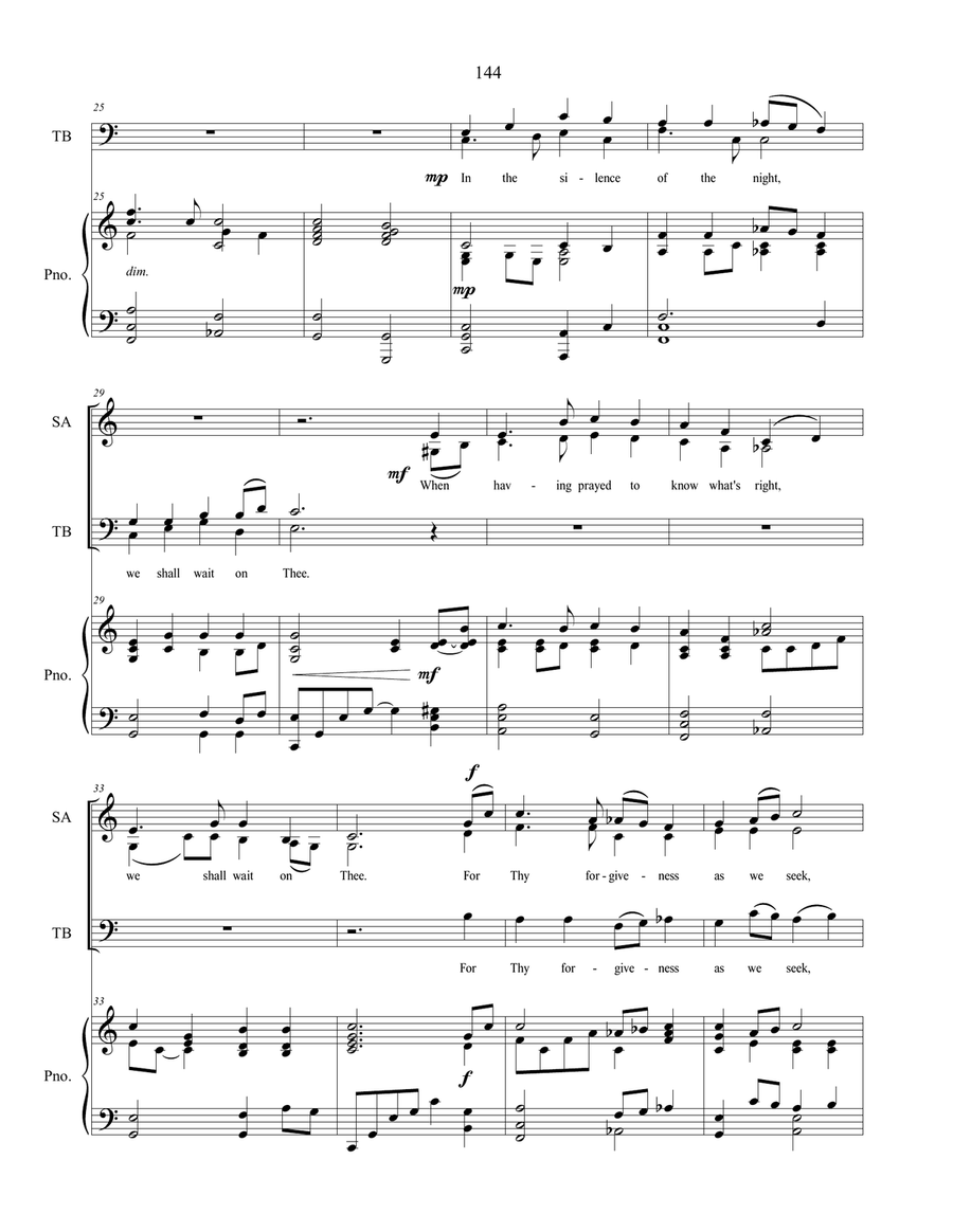 We Shall Wait on Thee, sacred music for SATB choir 4-Part scores gallery preview page 4