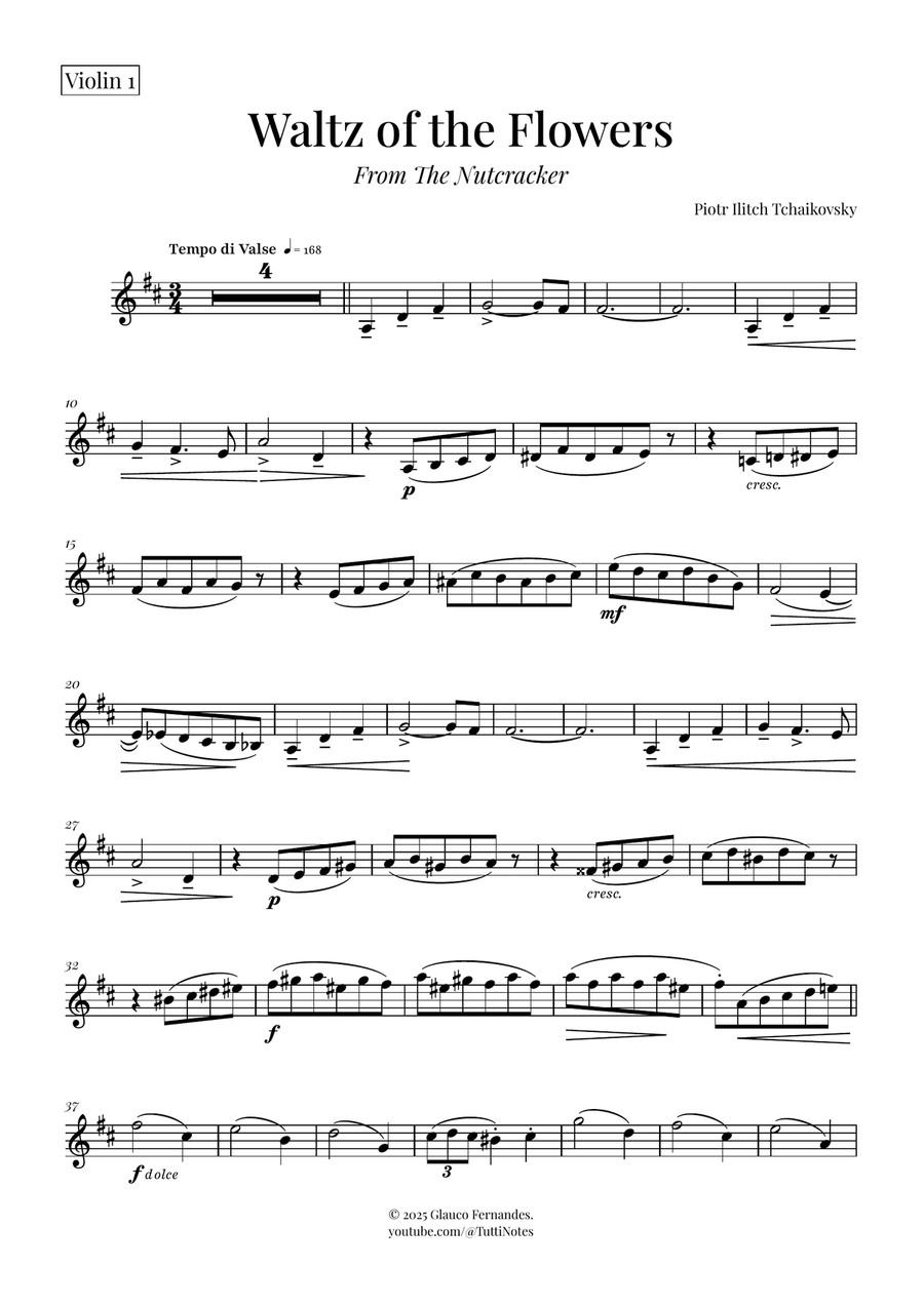 Waltz of the Flowers by Tchaikovsky | ENCHANTING Sheet Music String Orchestra scores gallery preview page 5