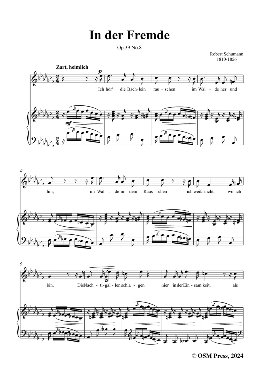 R. Schumann-In der Fremde,in a flat minor Piano, Vocal scores gallery preview page 3