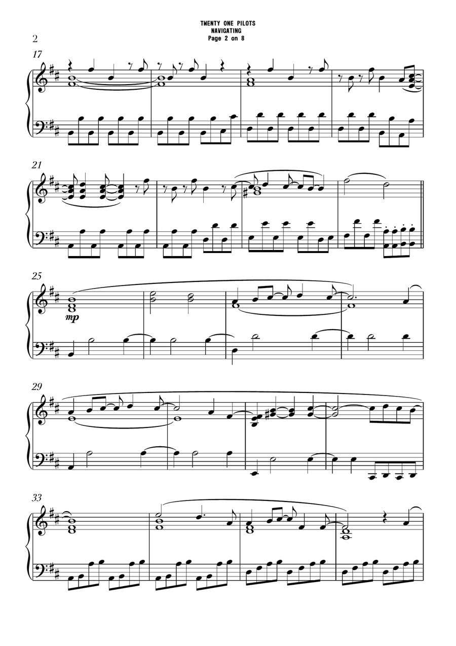 Navigating Navigating Piano Solo scores gallery preview page 2
