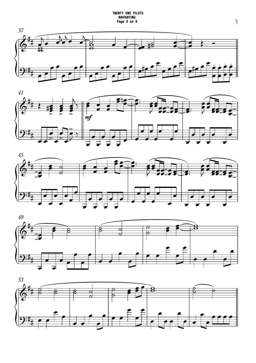 Navigating Navigating Piano Solo scores gallery preview page 3