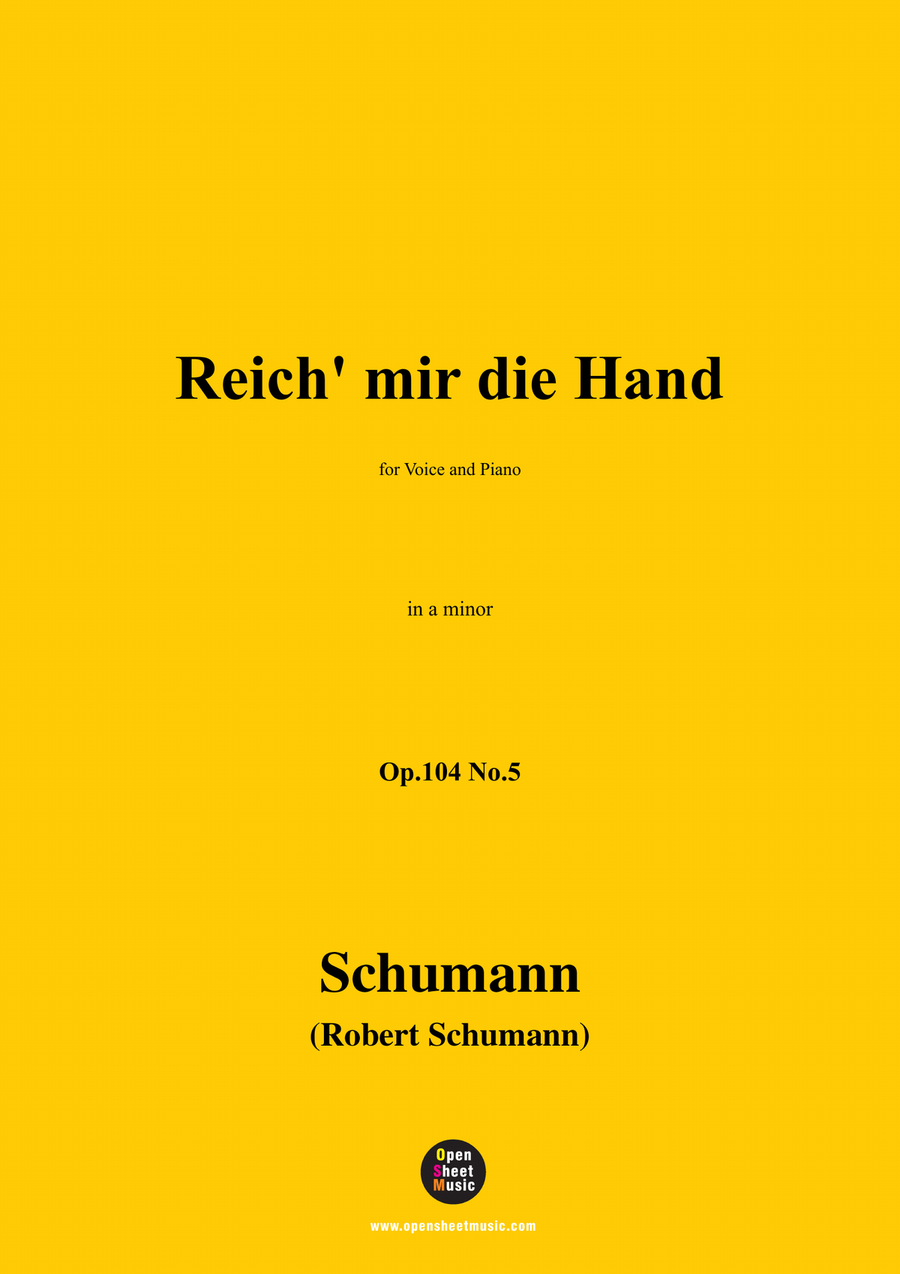 R. Schumann-Reich mir die Hand,in a minor Piano, Vocal scores gallery preview page 1