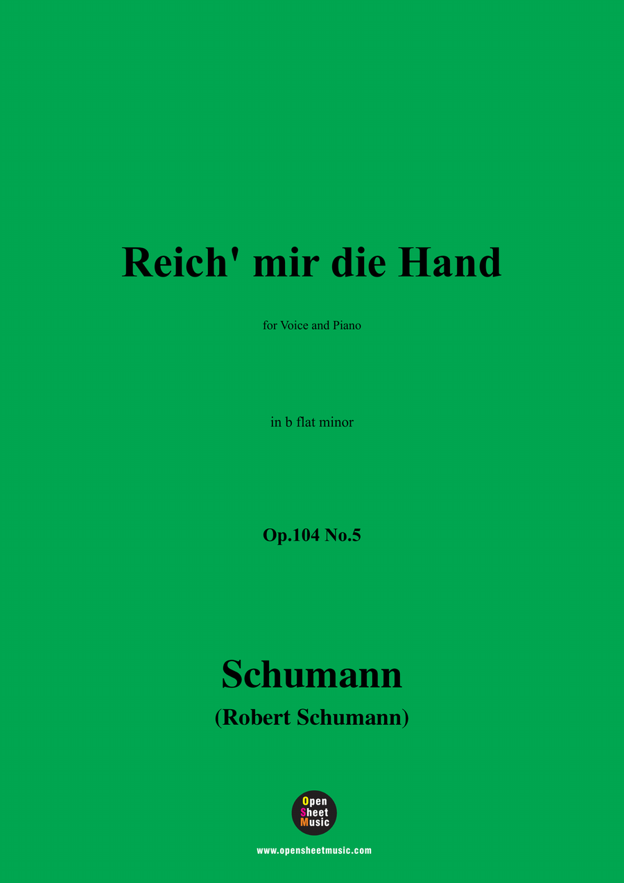 R. Schumann-Reich mir die Hand,in b flat minor Piano Solo scores gallery preview page 1