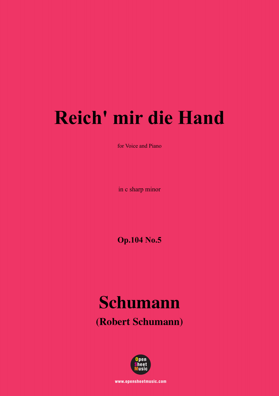 R. Schumann-Reich mir die Hand,in c sharp minor Piano, Vocal scores gallery preview page 1