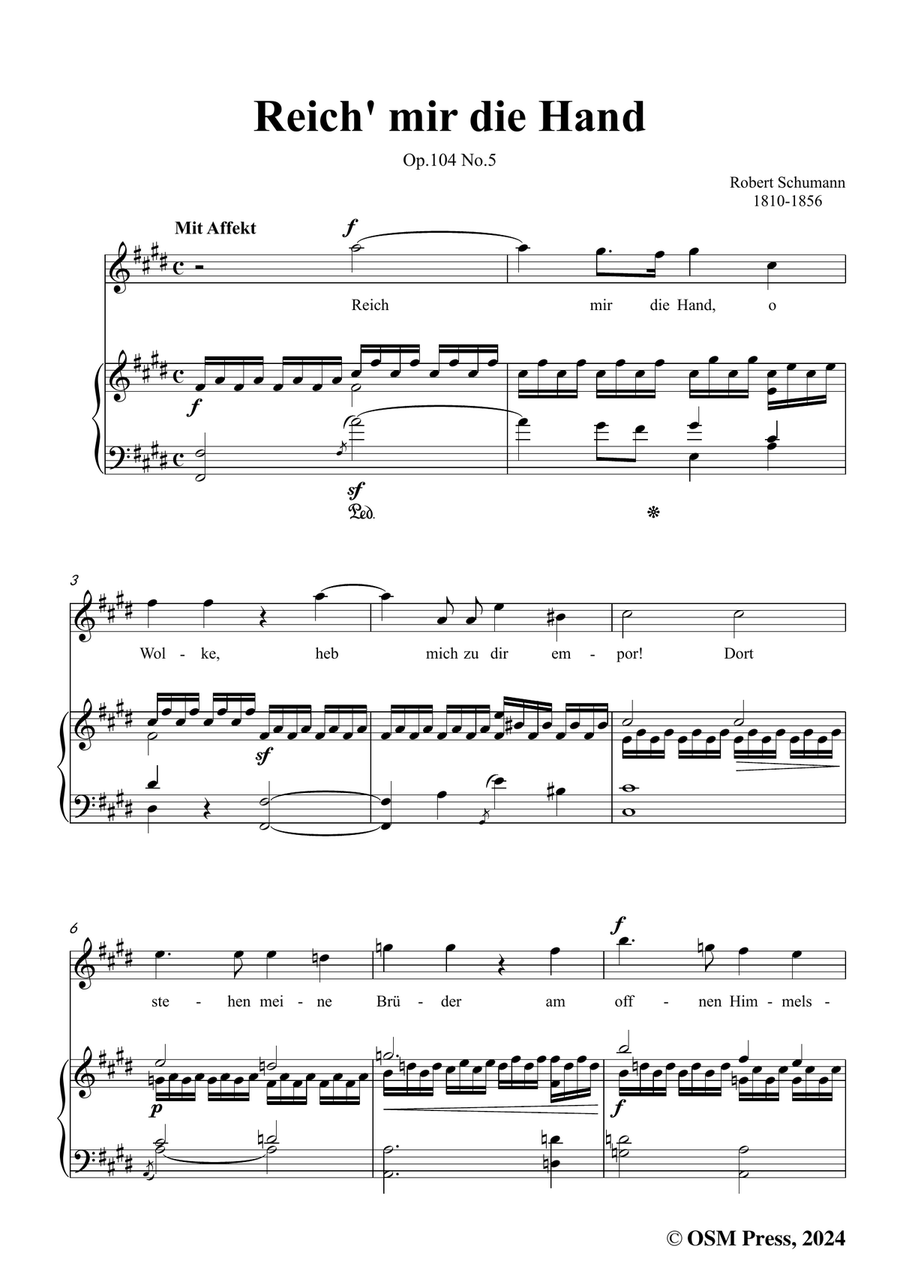 R. Schumann-Reich mir die Hand,in c sharp minor Piano, Vocal scores gallery preview page 3