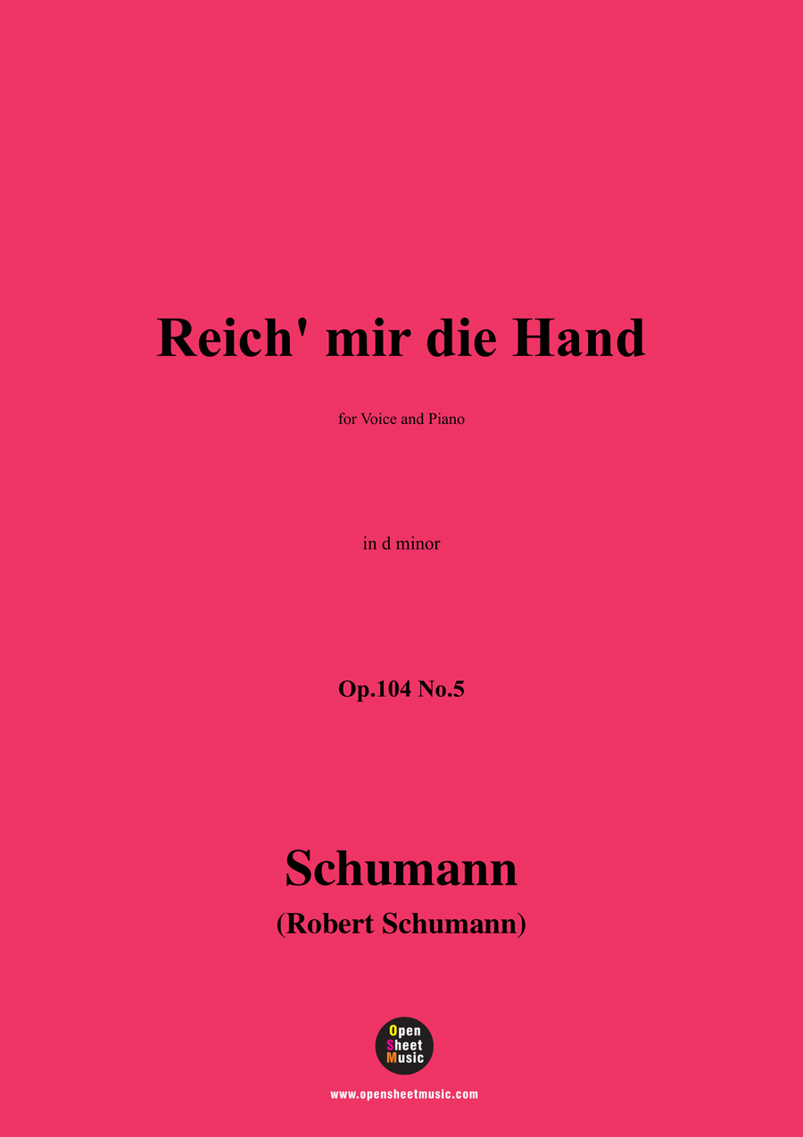 R. Schumann-Reich mir die Hand,in d minor Piano, Vocal scores gallery preview page 1