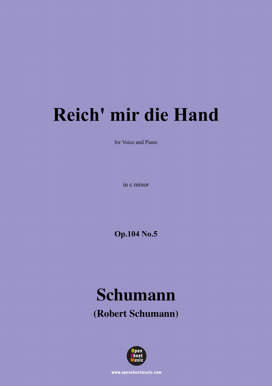 R. Schumann-Reich mir die Hand,in c minor Piano, Vocal scores gallery preview page 1