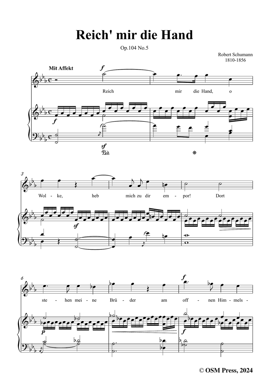 R. Schumann-Reich mir die Hand,in c minor Piano, Vocal scores gallery preview page 3