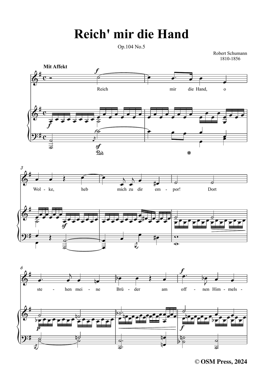 R. Schumann-Reich mir die Hand,in e minor Piano, Vocal scores gallery preview page 3