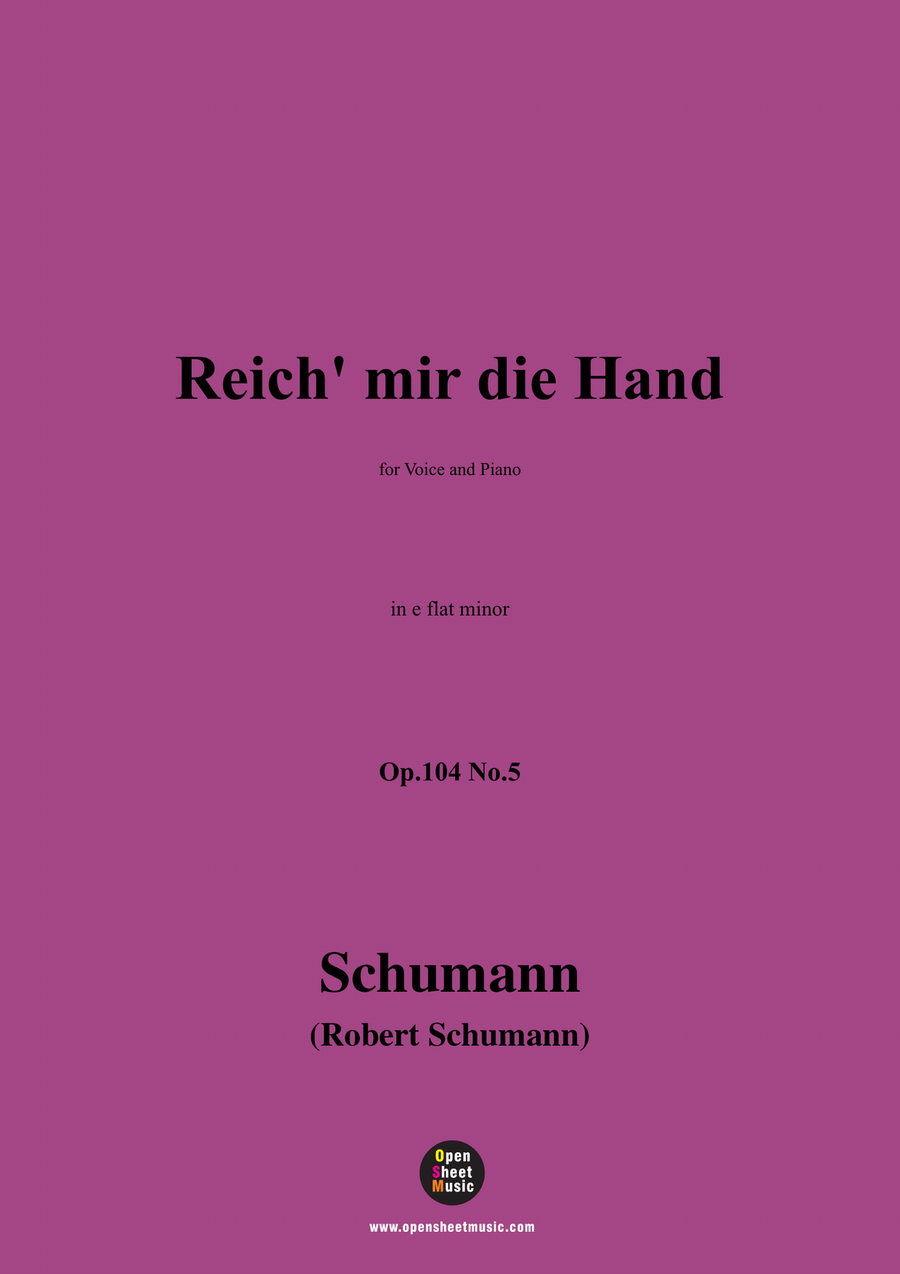 R. Schumann-Reich mir die Hand,in e flat minor Piano, Vocal scores gallery preview page 1