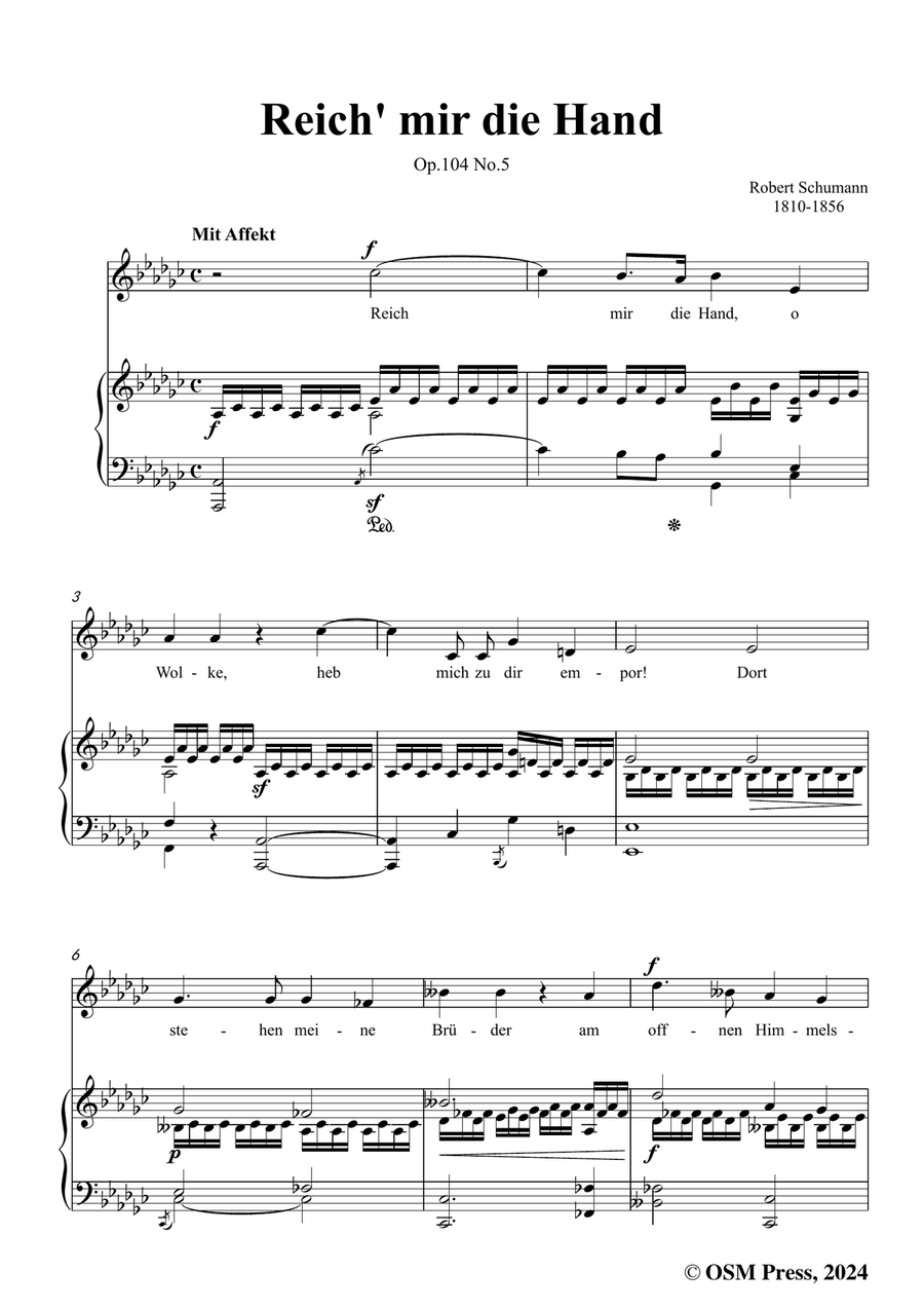 R. Schumann-Reich mir die Hand,in e flat minor Piano, Vocal scores gallery preview page 3