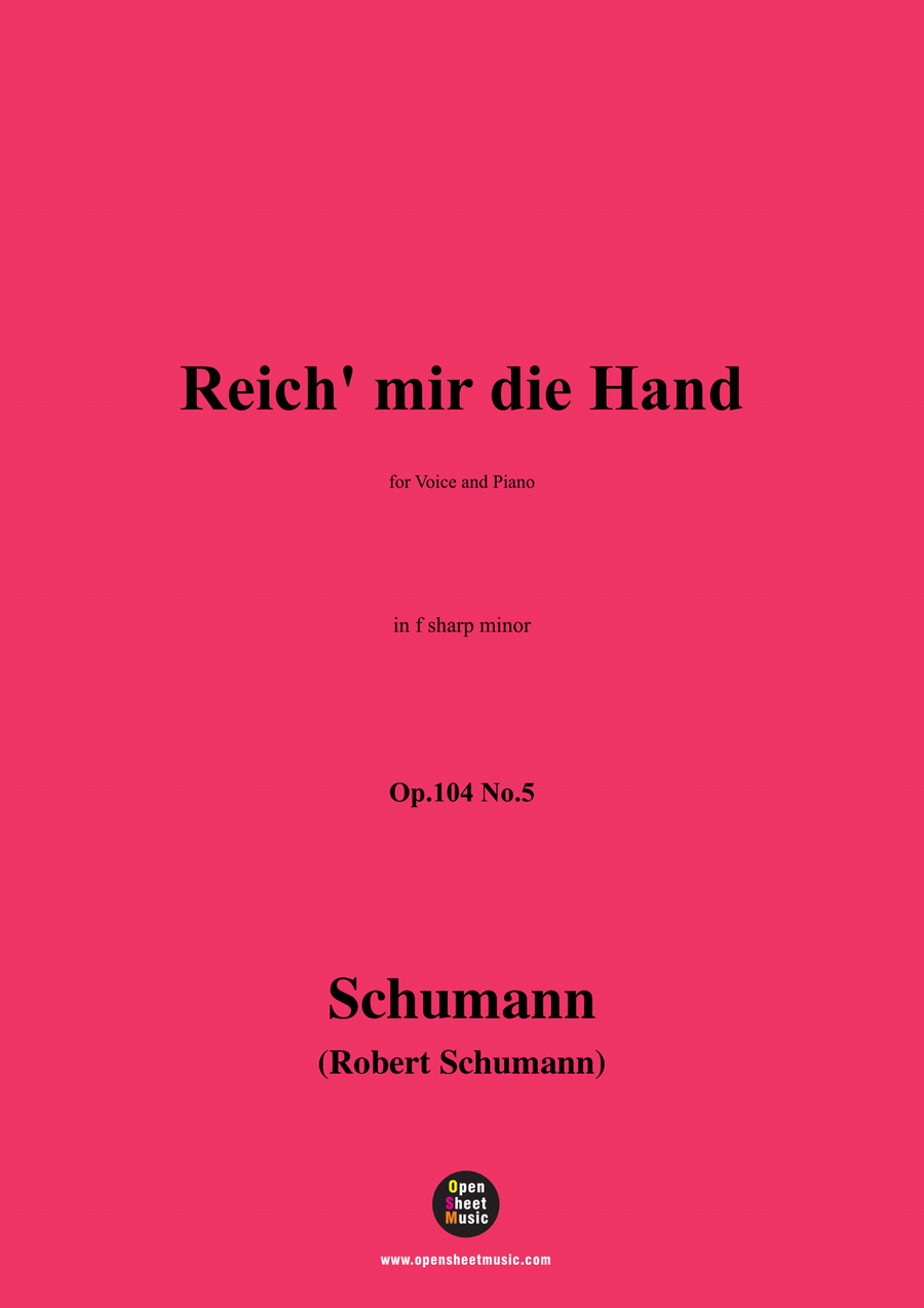 R. Schumann-Reich mir die Hand,in f sharp minor Piano, Vocal scores gallery preview page 1