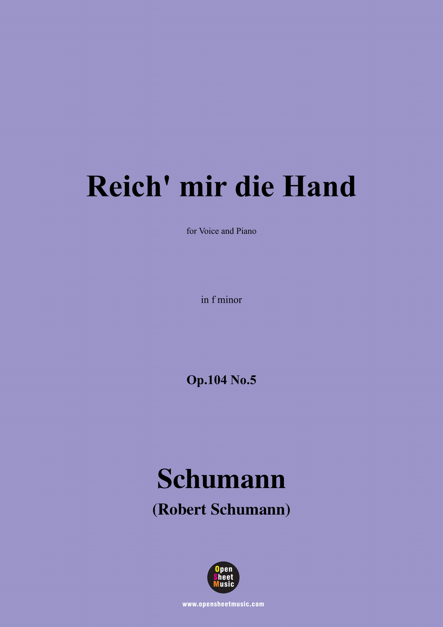 R. Schumann-Reich mir die Hand,in f minor Piano, Vocal scores gallery preview page 1