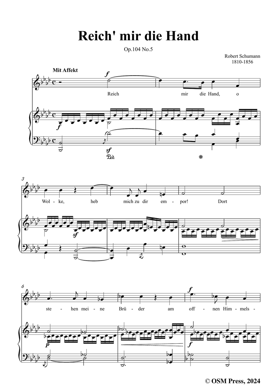 R. Schumann-Reich mir die Hand,in f minor Piano, Vocal scores gallery preview page 3