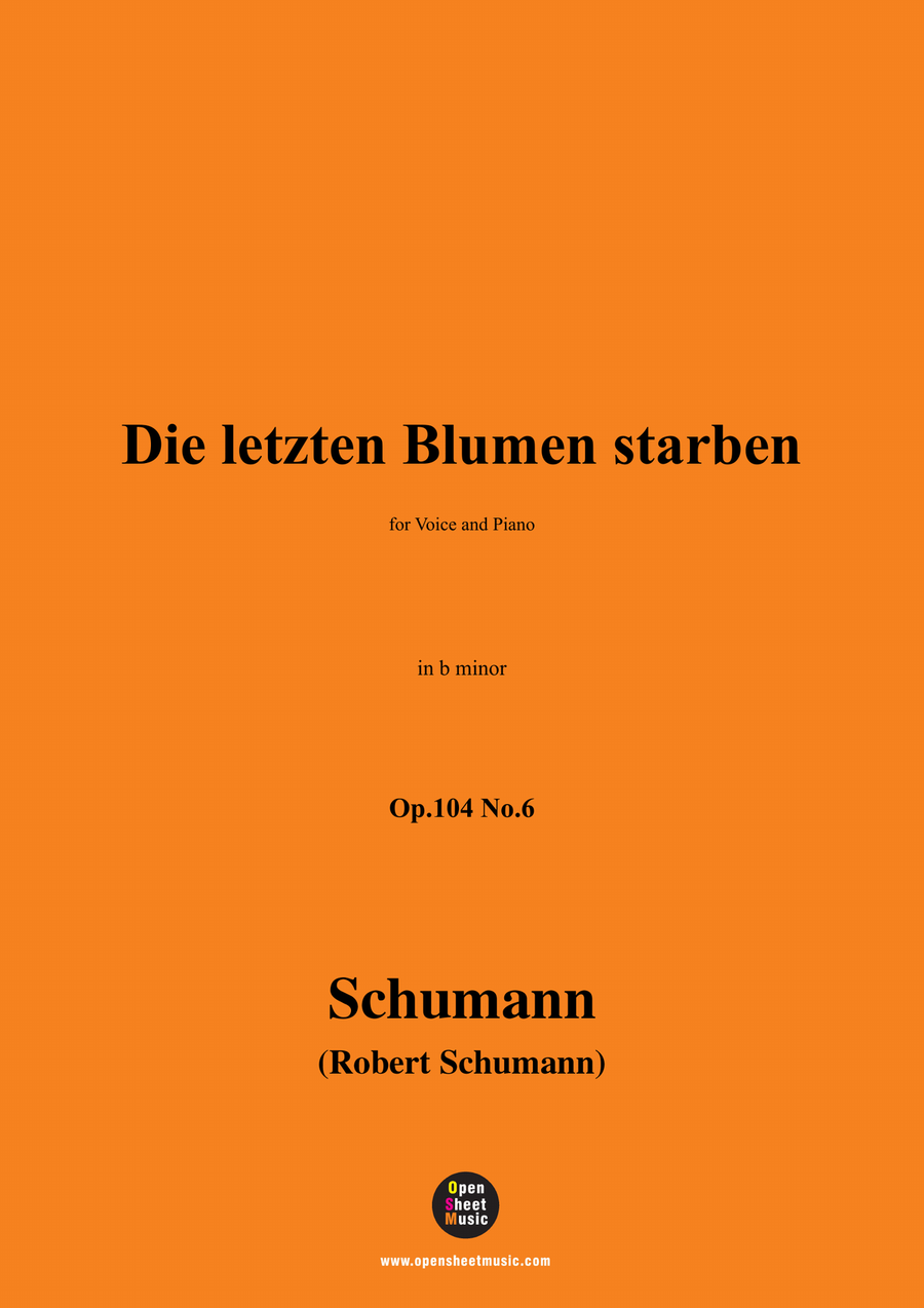 R. Schumann-Die letzten Blumen starben,in b minor Piano, Vocal scores gallery preview page 1