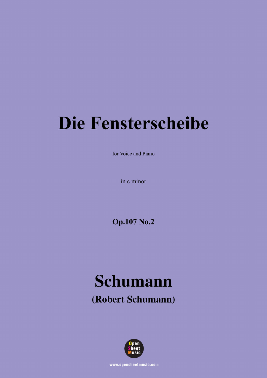 R. Schumann-Die Fensterscheibe,in c minor Piano, Vocal scores gallery preview page 1