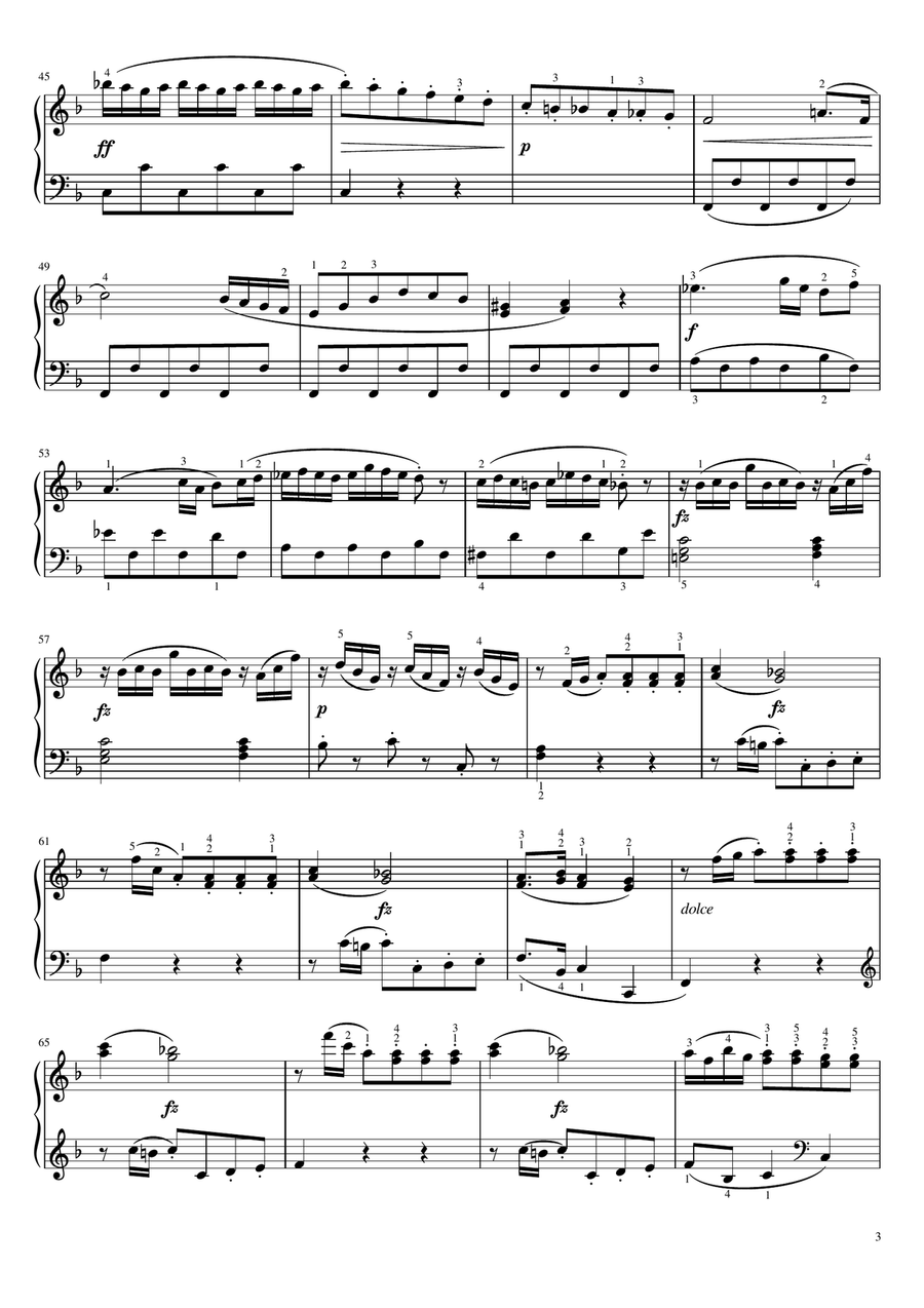 Clementi - Sonatina in F Major, Op.36 No.4 - Original With Fingering For Piano Solo Complete‌ Piano Solo scores gallery preview page 3