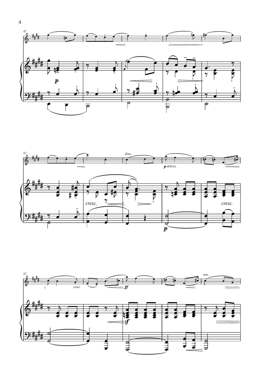 Edward Elgar - Salut d'Amour for Flute and Piano Flute Solo scores gallery preview page 4