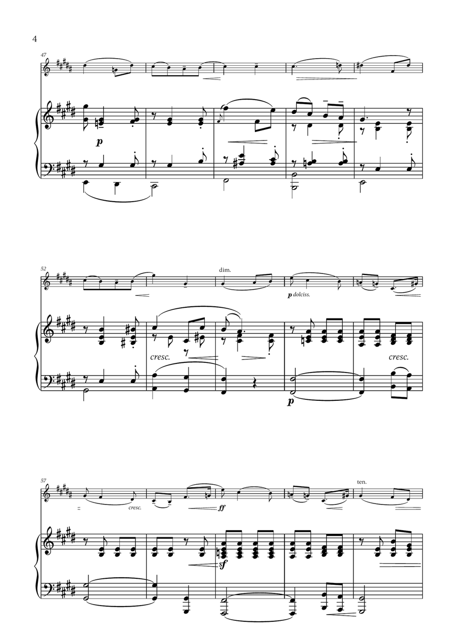 Edward Elgar - Salut d'Amour for French Horn and Piano Piano scores gallery preview page 4