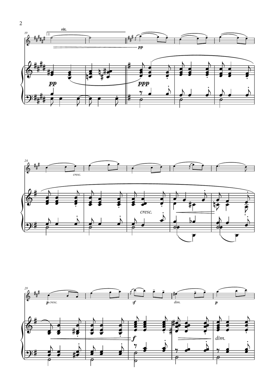 Edward Elgar - Salut d'Amour for Trumpet in Bb and Piano B-Flat Trumpet scores gallery preview page 2