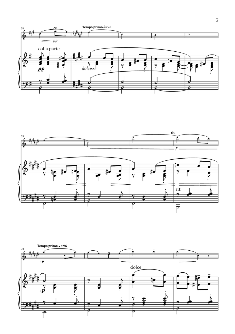 Edward Elgar - Salut d'Amour for Trumpet in Bb and Piano B-Flat Trumpet scores gallery preview page 3