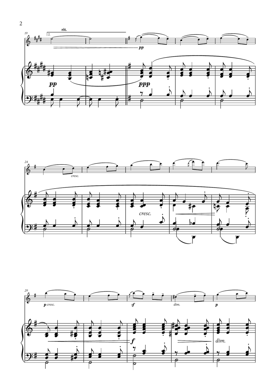 Edward Elgar - Salut d'Amour for Violin and Piano Violin Solo scores gallery preview page 2
