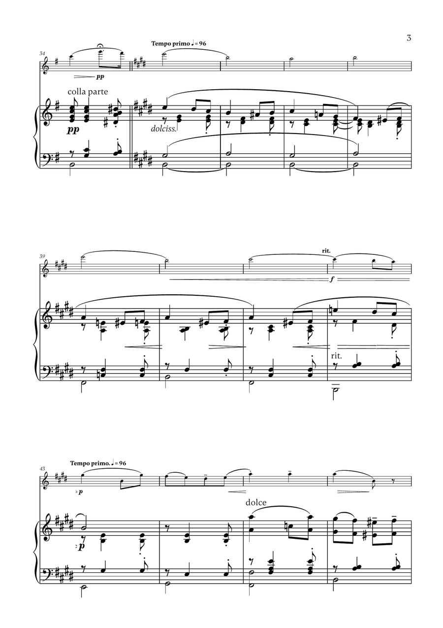 Edward Elgar - Salut d'Amour for Violin and Piano Violin Solo scores gallery preview page 3