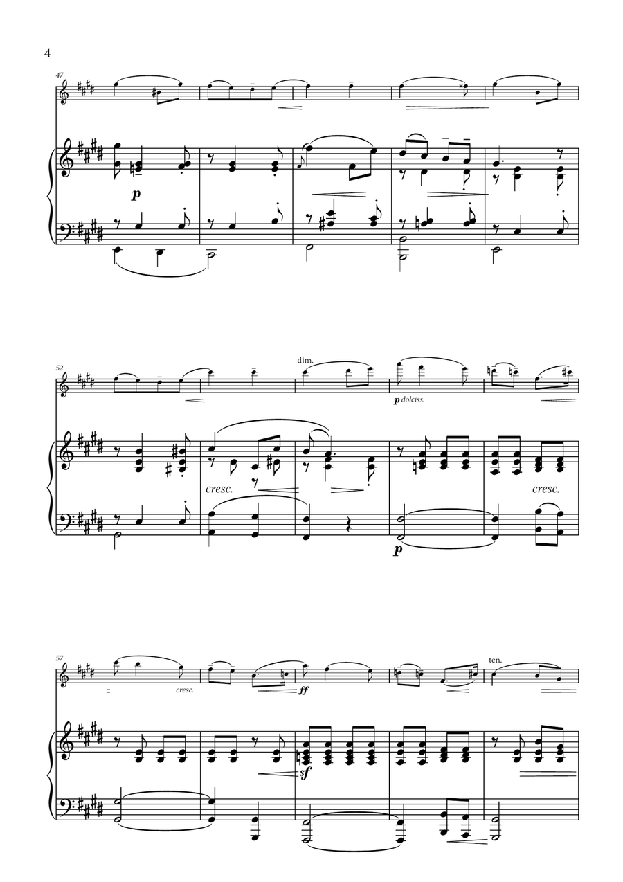 Edward Elgar - Salut d'Amour for Violin and Piano Violin Solo scores gallery preview page 4