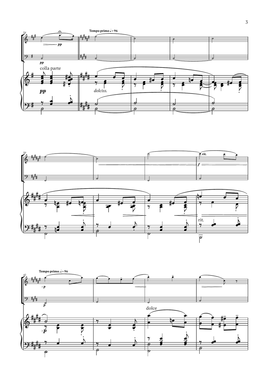 Edward Elgar - Salut d'Amour for Clarinet, Bassoon and Piano Woodwind Duet scores gallery preview page 3