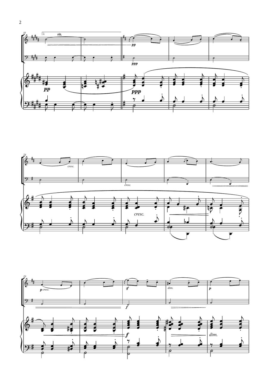 Edward Elgar - Salut d'Amour for French Horn, Bassoon and Piano Woodwind Duet scores gallery preview page 2